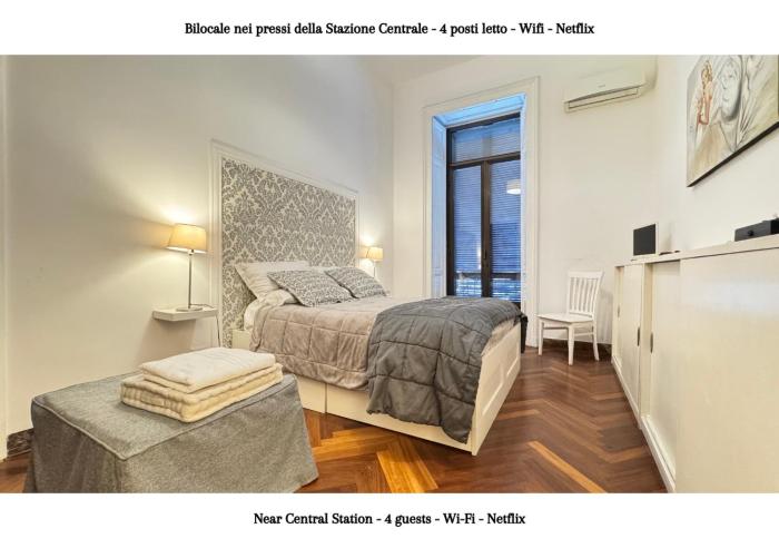 STAZIONE CENTRALE - 4 posti letto con wifi e netflix a Piazza Garibaldi