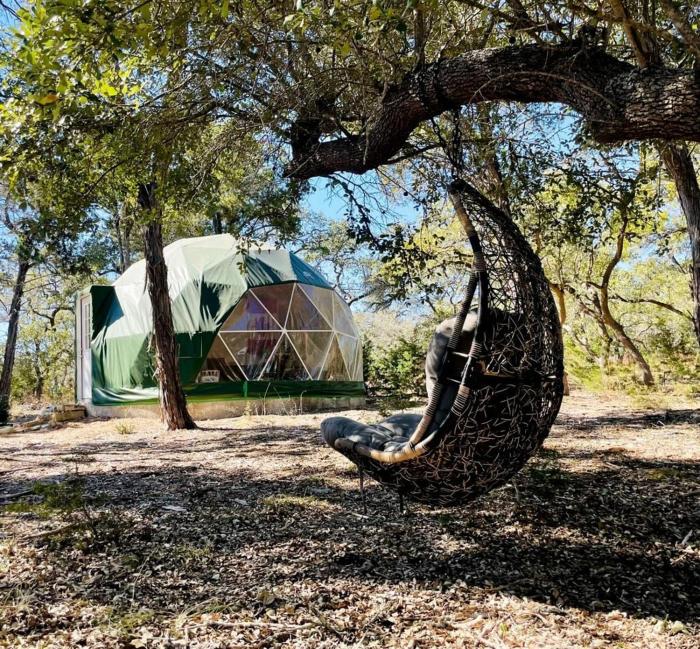 Nature and Luxury Combined at this Pet-Friendly Glamping Geodome in Wimberley, TX