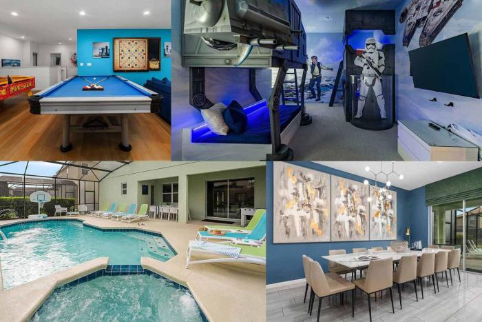Cosmic Villa with Space Theme BR, Theater & Game Loft