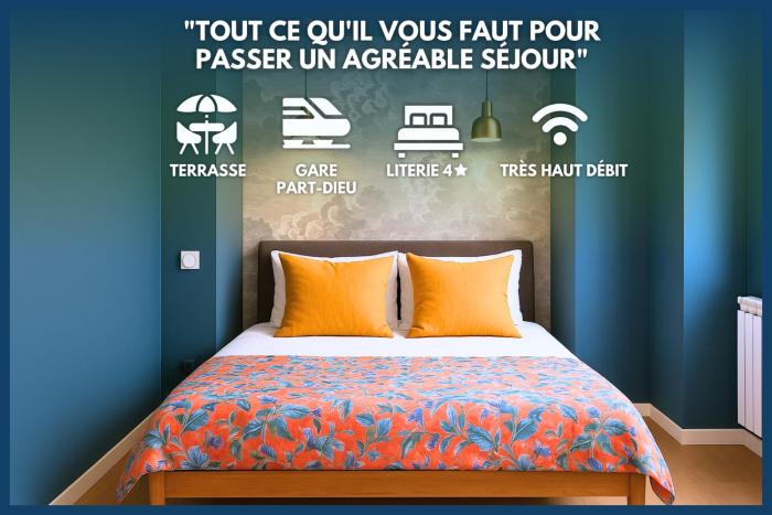 Appart Chic et Raffiné avec Terrasse à Part-Dieu - Dreamy Flat Lyon