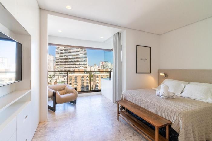 VN0808 I Apto novo alto padrão 52m2 Vila Nova Conceição Edificio D oru