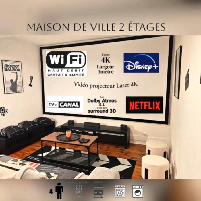 Cinéma Privé Maison Cosy Romantique