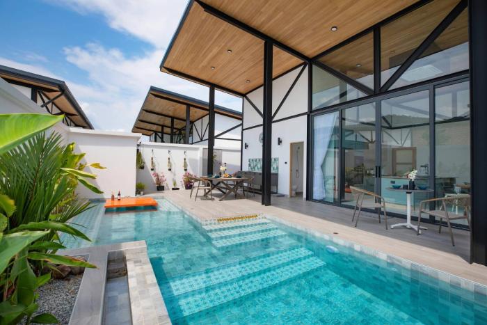 Exclusive Design 3BR Villa Sunset Garden 12 with 17m Eco Pool & Solar Energy System