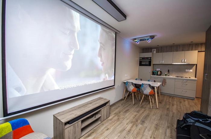 Studio Apartment with projector and balcony between Main Square and Kazimierz Quarter