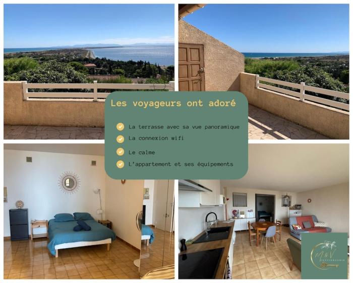 Appartement avec vue panoramique-Leucate Falaise
