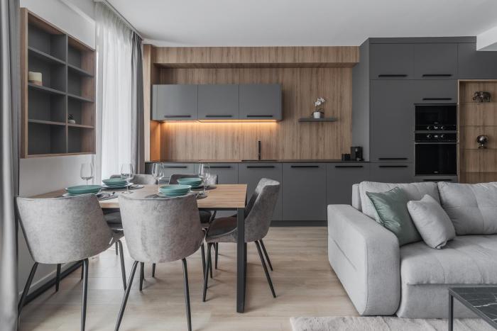 Luxury Grey Residence - Central, Free Parking, Self Check-In