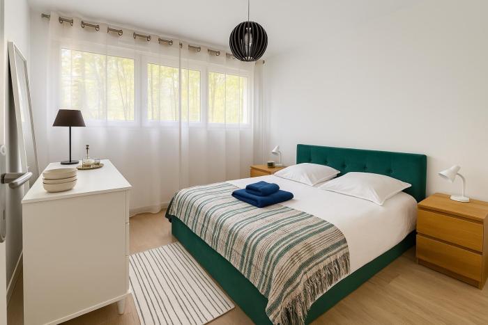 Bel appartement avec terrasse et jardin