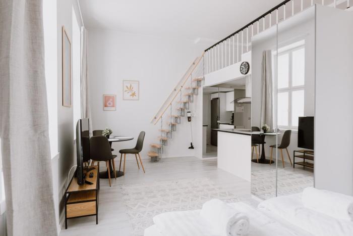 Loft apartment in the harbor, top location, private sauna