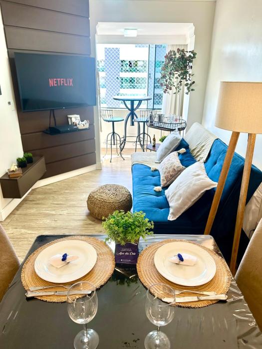 Apê BC Ótima localização 4min a pé da Praia Garagem Home Office para 4 com Ar-condicionado Portaria 24h