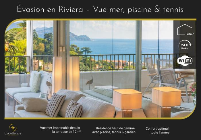 2-Bedroom Apartment with Sea View, Pool & Tennis Cannes