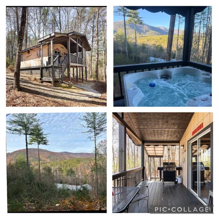 Mountain-top Cabin Get-away with Hot tub and a View