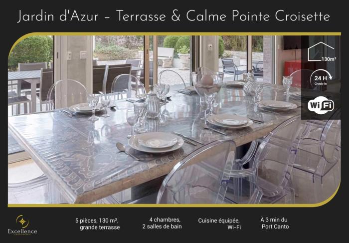 Jardin dAzur – Terrace, Calm & Croisette