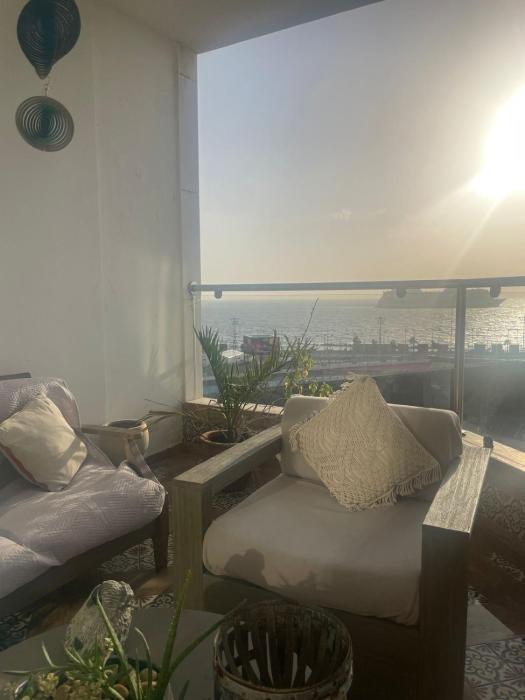 Water front and formula 1 view flat