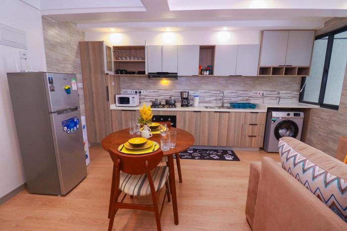 luxurious two bedroom apartment with well equipped gym ,heated swimming pool, ample parking space and a relaxing rooftop with amazing city views