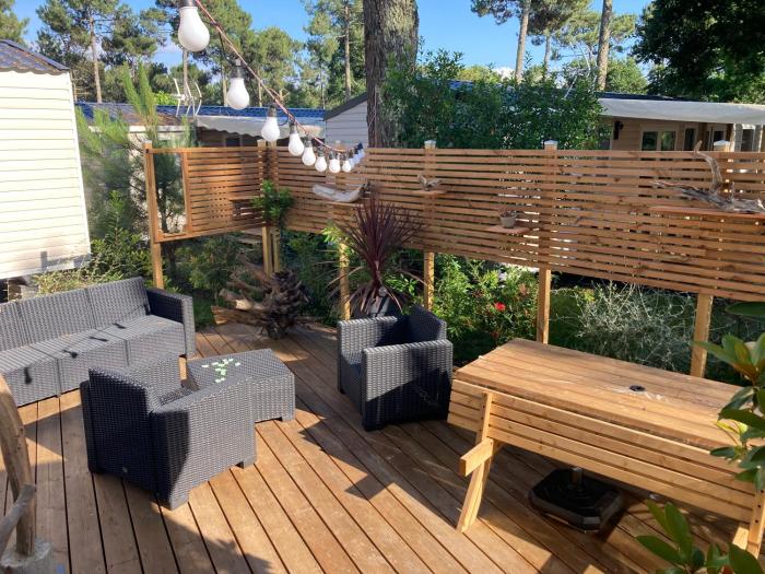 Charmant mobil home camping Les Embruns