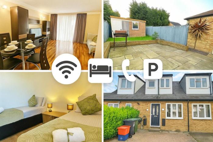 Modern 3 Bed House In Essex By DLuxoria Short Lets & Serviced Accommodation With Pet Friendly, Free WiFi & Free Parking
