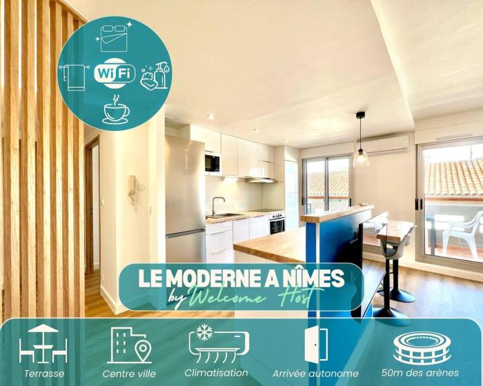 Le Moderne à Nîmes, proche Arènes et gare