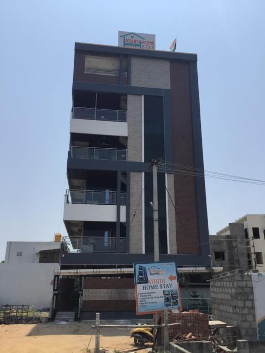 Athidi Luxury Home Stay - AC 2BHK Fully Furnished Flat with TV, WI-FI, 24Hrs Hot water, Parking, Elevator, Power Backup