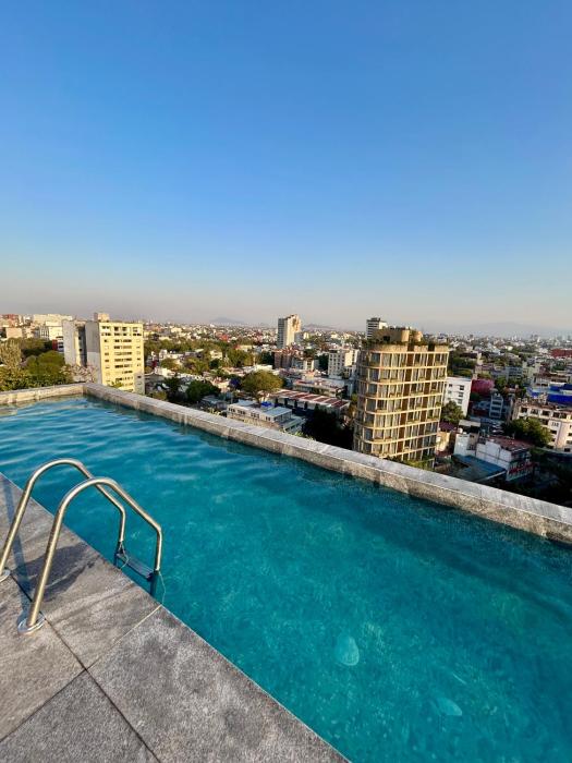 Roma Norte, pool, gym, rooftop, coworking, balcony & parking