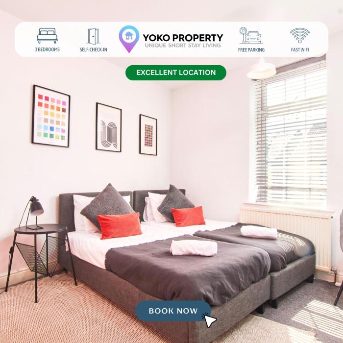 Charming House - Close to City Centre - Free Parking, Self-Check-In, Fast Wifi and Smart TV by Yoko Property