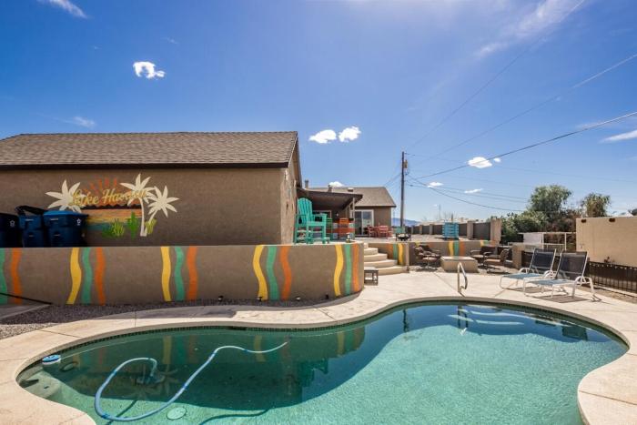 Desert Dreaming Pool Fire Pit Game Room