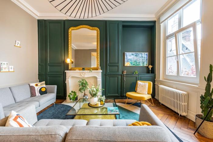 Beaux-arts • 2 chambres 2 SDB • Parking privé