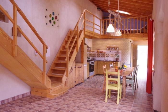 Beautiful self-built ecological house by the river