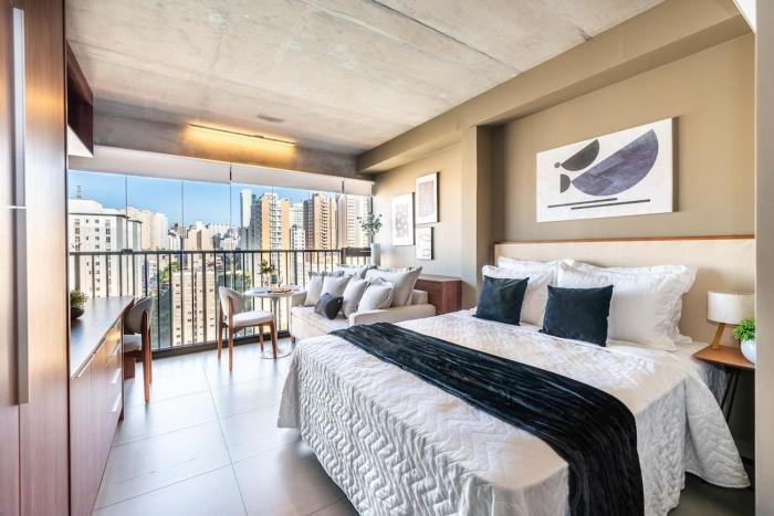 U0 - Novo Bhaus Ueno Bela Vista - Estacionamento pago no prédio - Vista Incrível - 14o andar