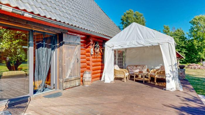 Part of house, sauna and terrace