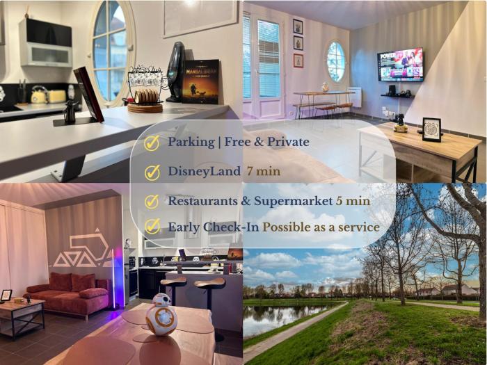 Once Upon A Time - 7min From DisneyLand - Free Private Parking - Self checkIn - Balcony - Barbecue