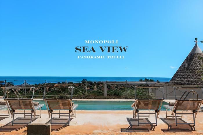 HelloApulia Blu Ocean - Panoramic Trulli with Sea view, Private Pool and Garden - Monopoli - Pet Friendly