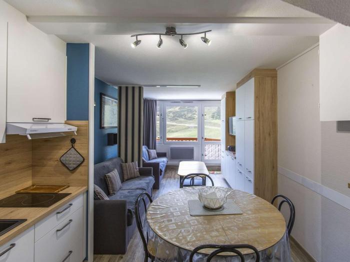 Charmant studio 4 pers, balcon sud face pistes, cuisine équipée, skis aux pieds - La Mongie - FR-1-404-7