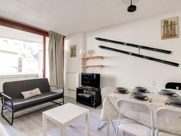 Studio cabine pour 5 à La Mongie - Proche des pistes, balcon, casier à ski - FR-1-404-128