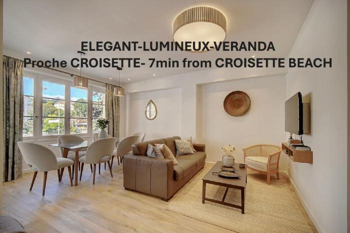 Magnifique 2 chambres VERANDA, CANNES CENTRE-BANANE A2B088