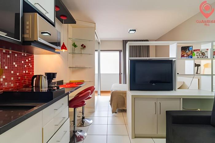 Studio Moderno | Piscina, Academia, Shopping e +!