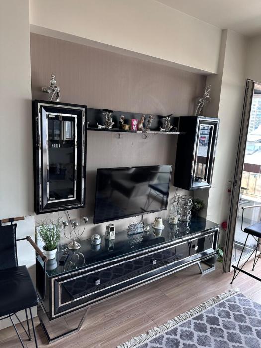 apartment tow bed room and living room with pool and gym