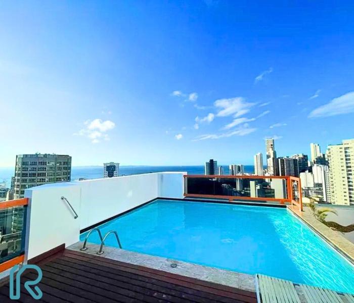 Lindo Studio Completo com Piscina no Rooftop do EDF, Próximo ao Porto da Barra