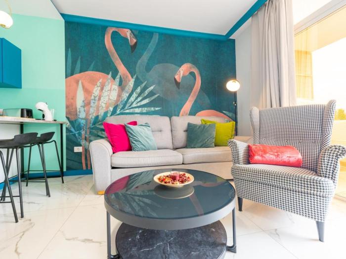 Chic 1BR Ocean View with AC AND Pool in Playa Paraíso