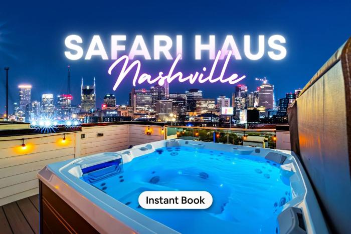 Disco Themed Hot Tub & Rooftop Decks in Nashville