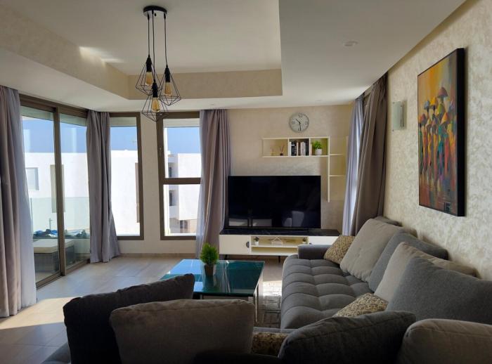 Beachfront Apartment with Pool in Taghazout Bay