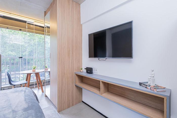 Studio 305 Jardins Luxuoso - Vidro anti-ruído