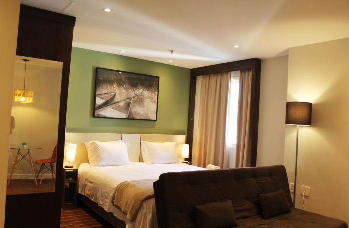 Flat aconchegante e completo