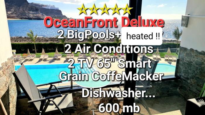 OCEANFRONT DELUXE-45m,HEATED POOLs,2AirCondition, 2TV-65",DISHWASHER,600mb,Lift,Amadores View !