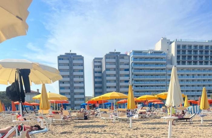 Lignano Sabbiadoro sea front and sea view