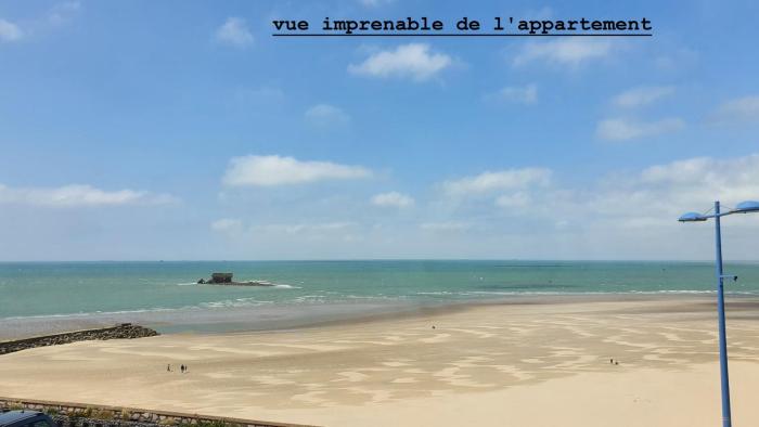 lecho des vagues ,face mer, vue imprenable, appartement pour 2 à 4 personnes