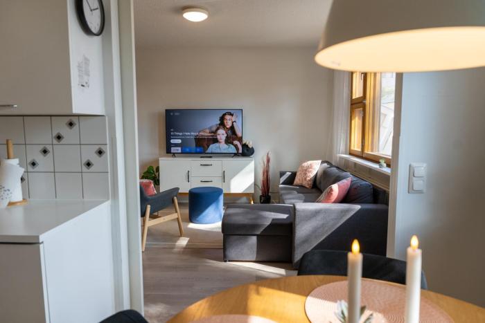 Two-story family apartment with private yard