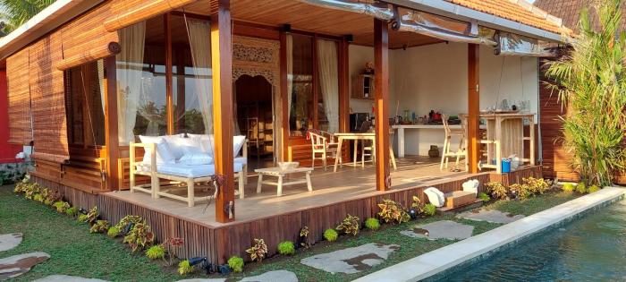 Nice villa private pool views work table yoga