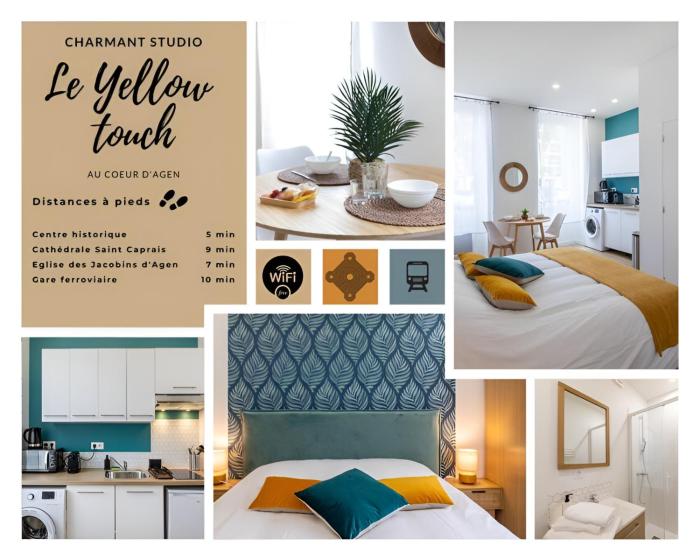 Le Yellow Studio neuf lumineux Agen hyper centre Gare 800m