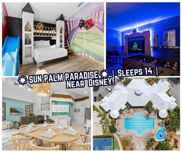 *Sun Palm Paradise* | Sleeps 14 | Near Disney!