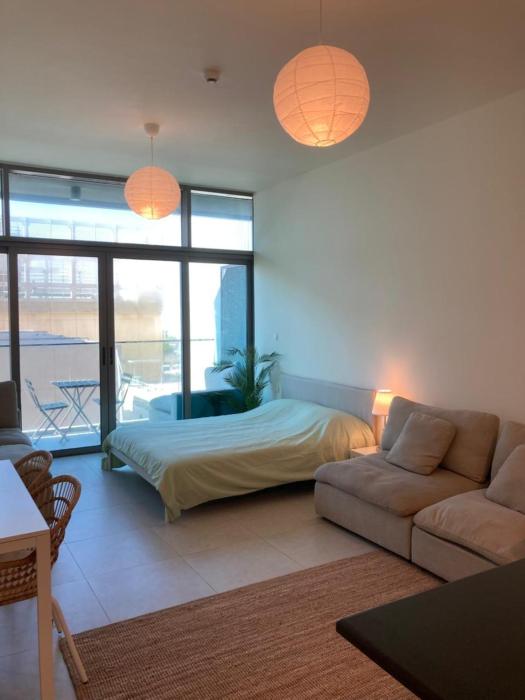 Fully furnished studio with balcony, shared infinity pool, gym and private parking
